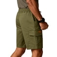 thumbnail image 6 of Nestiefly Cargo Shorts for Men Drawstring Elastic Waist Relaxed Fit Summer Breathable Outdoor Hiking Beach Work Shorts Multi-Pocket Army Green 2XL, 6 of 6