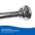 thumbnail image 2 of Kenney® Twist & Fit™ No Tools Decorative Bell Rust-Resistant Painted Steel Straight Tension Shower Curtain Rod, 42-72", Chrome, 2 of 10