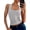 Bright Gray, variant on Womens Scoop Neck Ribbed Tank Tops Knit Sleeveless Racerback Workout Tops Slim Fitted Basic Cami Shirts Casual Summer Outfits Black XS