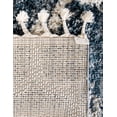 thumbnail image 7 of Unique Loom Hygge Shag Collection Area Rug - Trellis (2' 2" x 6' 1" Runner Blue/Beige), 7 of 7
