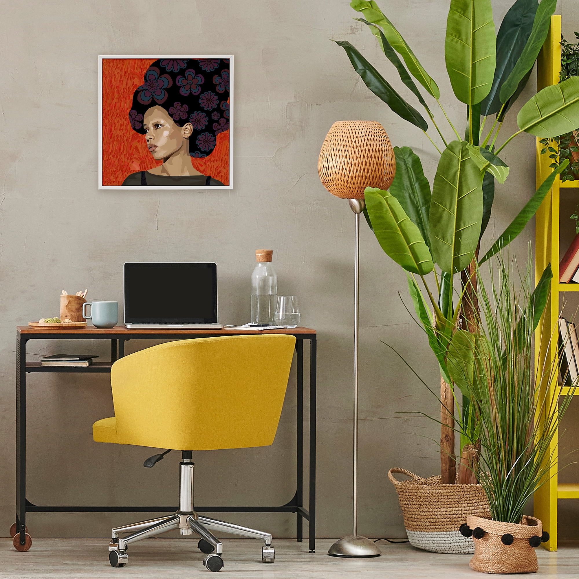 Stupell Industries Portrait Of A Dreamer White Framed Giclee Art, design by Lynnda Rakos