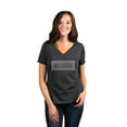 thumbnail image 2 of Thread Tank No Fotos Women's Relaxed V-Neck T-Shirt Tee Charcoal X-Large, 2 of 4