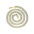 thumbnail image 3 of Mens Gold Chain - Solid Curb Diamond Cut Cuban Chain - Silver / 10K / 14K, 3 of 7