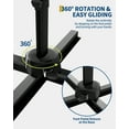 thumbnail image 2 of 10FT Offset Cantilever Patio Umbrella with Solar-Powered LED Lights - 360° Rotation & Easy Tilt - Waterproof Polyester Shade - Cross Base Included - Outdoor Sun Shade, 2 of 9