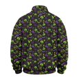thumbnail image 4 of IYYVV Halloween Quarter Zip Up Sweaters for Men Lightweight Mock Neck Pullover Casual Pumpkin Printed Sweaters Dark Purple L, 4 of 6