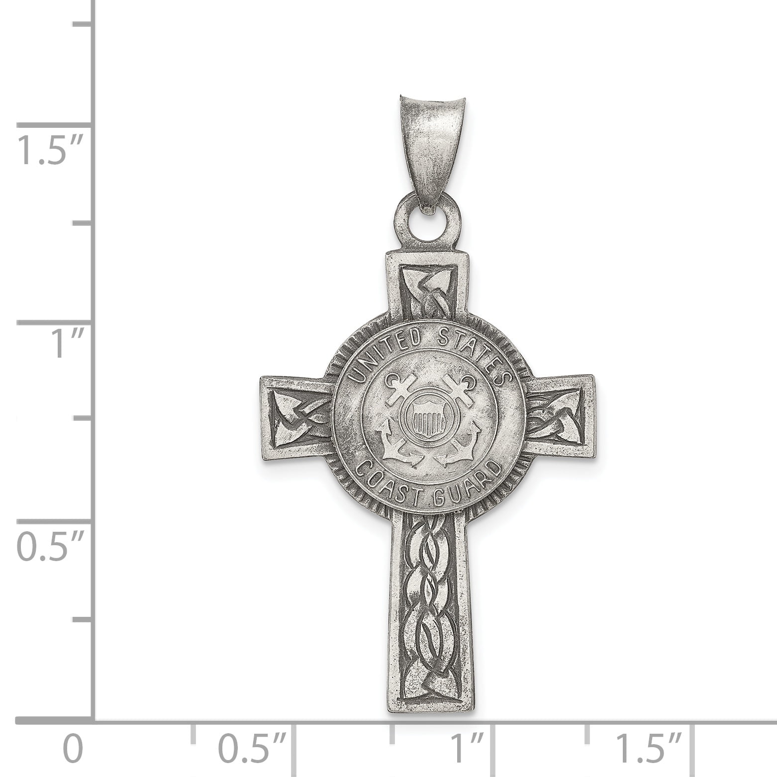Jewel Tie Sterling Silver /& Gold-tone 4-Way Medal Cross Pendant