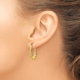 thumbnail image 3 of 14k Yellow Gold Polished Twisted Hollow Hoop Earrings - 25mm, 3 of 6
