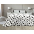 thumbnail image 1 of Cartoon Down Alternative Comforter, Bunny Polar Bear Penguin Inside Full Crescent Moon New Year Themed, Microfiber Quilt for All Season, 5 Sizes, Night Blue and Pale Coffee, by Ambesonne, 1 of 3