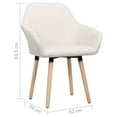 thumbnail image 4 of vidaXL Dining Chairs 2 pcs Cream Fabric, 4 of 4