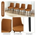 thumbnail image 4 of Modern Dining Chairs 4PCS, Upholstered Faux Leather Cushion Seats & Sturdy Metal Legs for Kitchen & Dining Rooms, 4 of 7