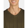 thumbnail image 4 of George Men's & Big Men's Drop Needle V-Neck Sweater, Sizes S-3XL, 4 of 5