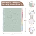thumbnail image 2 of Rileys Academic Planner 2026-2027, Daily, Weekly & Monthly Planner, July 2026 - June 2027, Student Notes Pages, Twin-Wire Binding, Weekly Agenda for School & Work (8 x 6-Inches, Deco, Green), 2 of 5