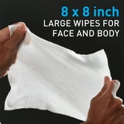 Ignite Mens Body Wet Wipes, Extra Thick 8x 8 Shower Wipes, Energizing Scent, 10 Count