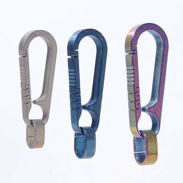 Hebilla de llave de aleación de titanio con hebilla de anillo para hombre, llavero de coche para colgar en la cintura, llavero con anilla, hebilla de llave, gancho simple