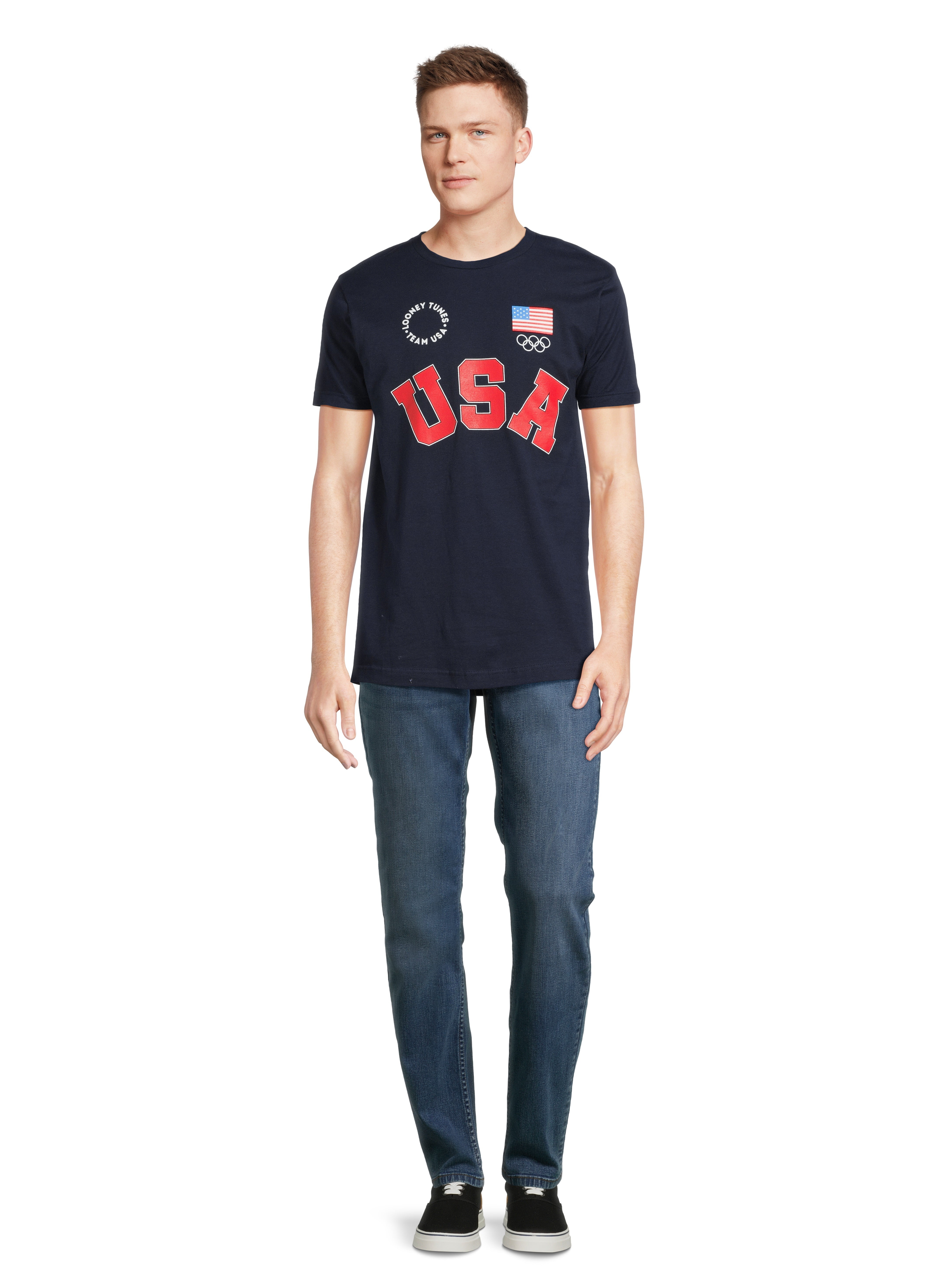 Looney Tunes x Team USA Men's & Big Men's Graphic Tee Shirt, Sizes S-3XL