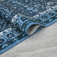 thumbnail image 3 of Tzou Vintage Moroccan Floral Runner Rugs 2x6ft Non-Slip Washable Carpet for Entryway Kitchen Laundry Room Bathroom(Navy Blue), 3 of 7
