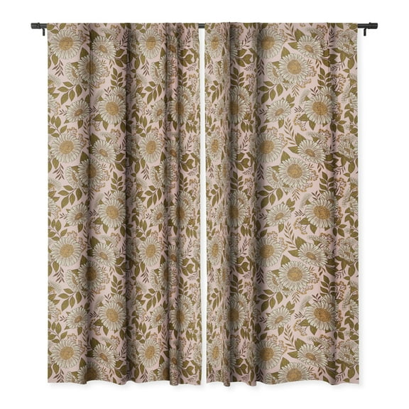 Society6 Avenie Spring Garden Collection I Single Panel Room Darkening Window Curtain 50" x 84"