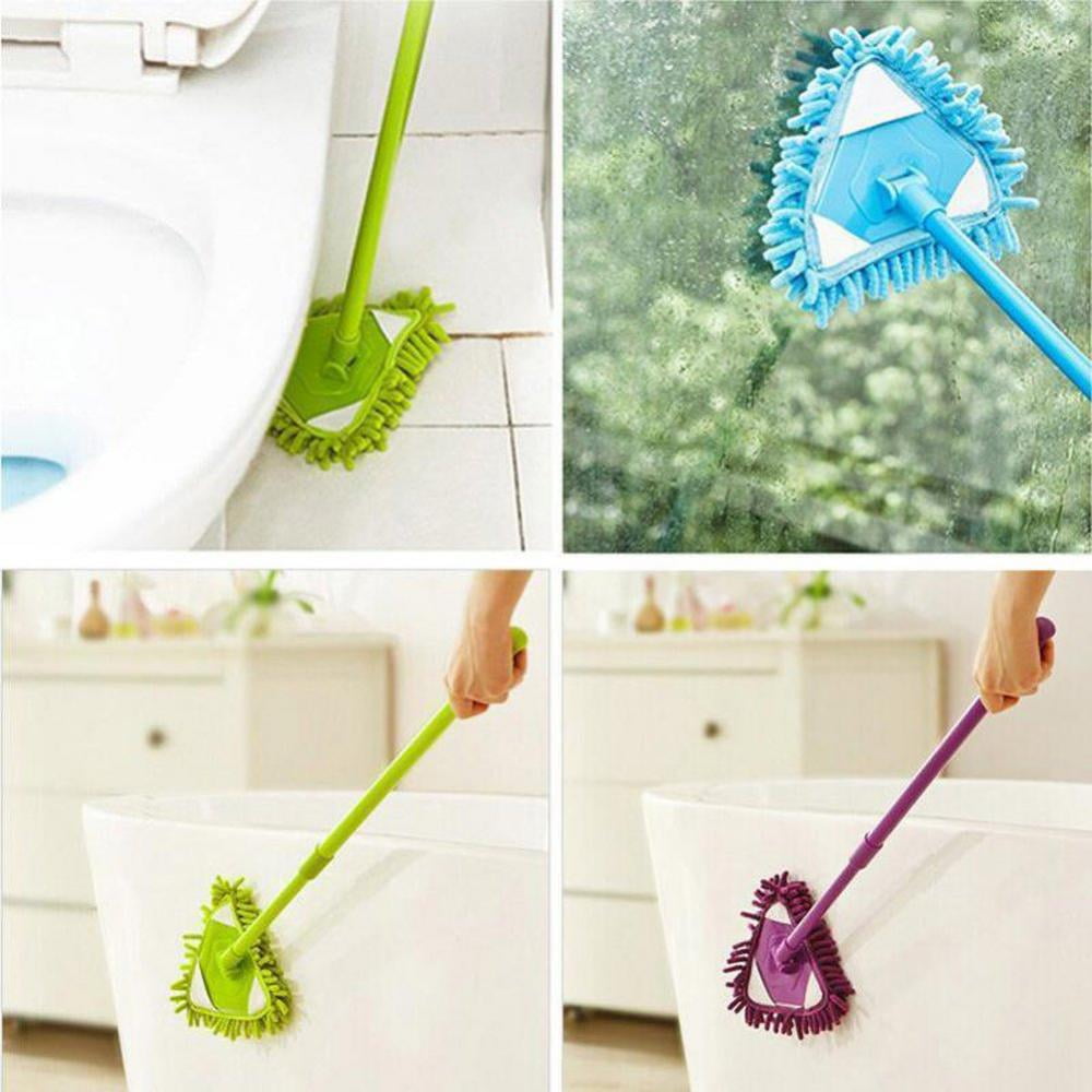 Triangular Cleaning Mop Adjustable Spin Scrubber Tool Handheld Tub Tile Floor Wall Clean Mop Home Cleaning Supplies