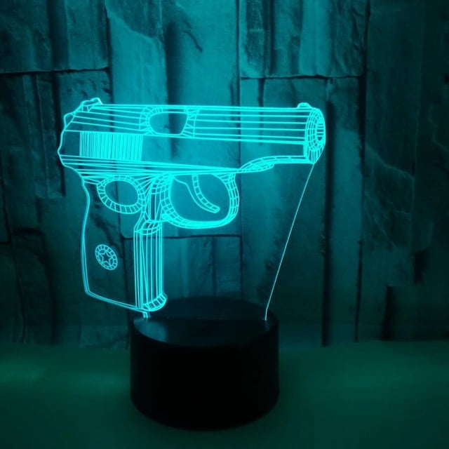 Ilusión óptica 3D Pistola Luz nocturna 16 Colo
