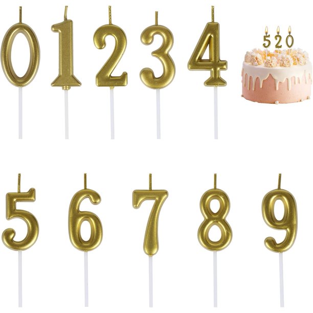 10 Piezas Velas De Cumpleaños, Velas Para Pastel, Velas de Colores - Reutilizables para Fiestas, Bodas, Cupcakes y Eventos Especiales