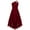 Burgundy, variant on Kids Flower Girl Dress Bridesmaid Beaded One Shoulder Wedding Ball Gown Navy Blue 16
