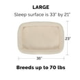 thumbnail image 3 of FurHaven Pet Products Faux Lambswool Bolster Crate Pet Bed - Cream, Large, 3 of 17