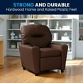 thumbnail image 2 of Flash Furniture Chandler Contemporary Brown LeatherSoft Kids Recliner with Cup Holder, 2 of 14