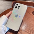 thumbnail image 1 of Funda de teléfono transparente con patrón de corazón de amor y láser degradado a la moda para iPhone 13 11 12 14 Pro Max X XS XR 7 8 Plus SE2 parachoques a prueba de golpes Tan Jianjun unisex, 1 of 2