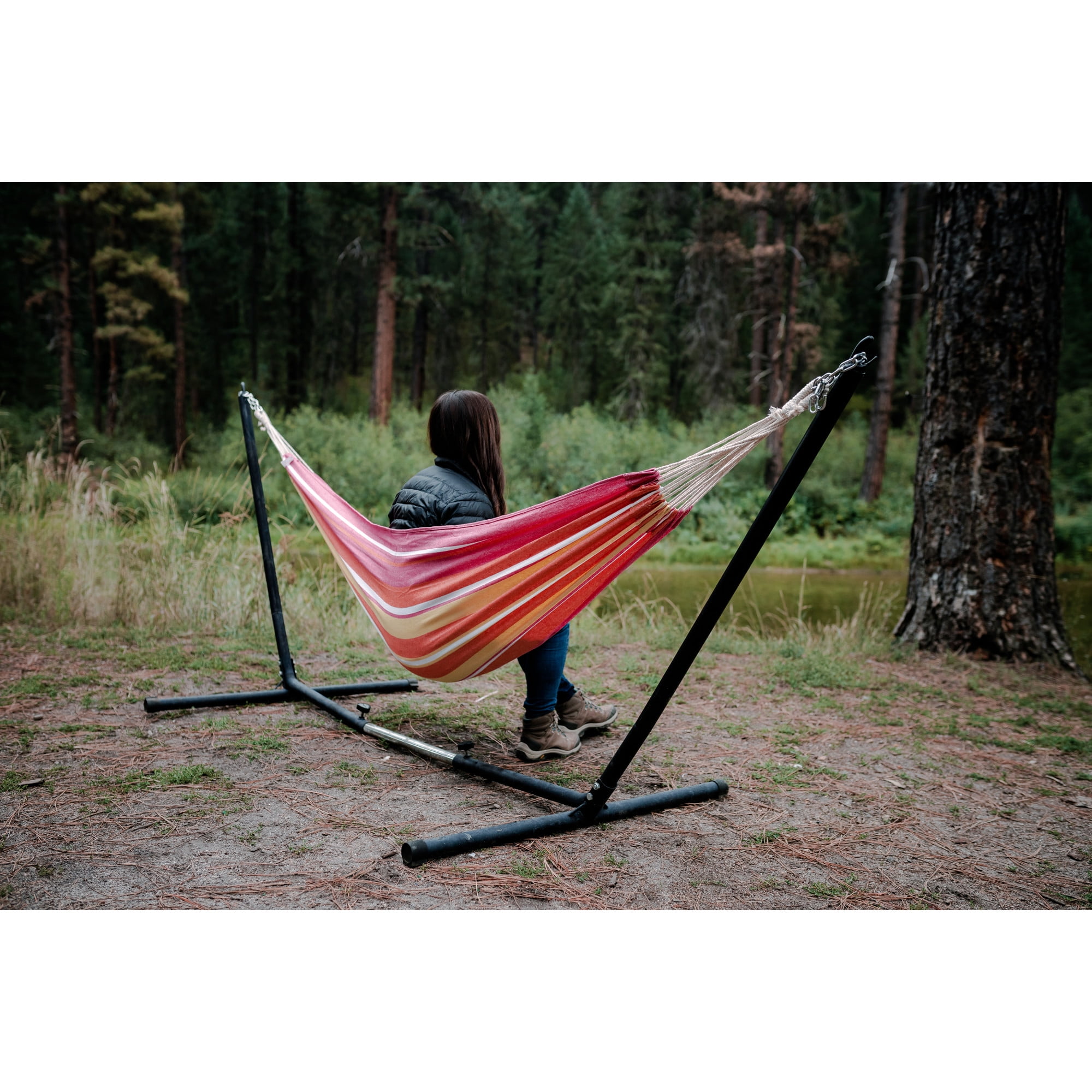 Stansport Cotton Blend Traveler Hammock - Coral