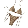 thumbnail image 5 of Women's Bikini Swimsuit Triangle String Halter Two Piece Bathing Suits, 5 of 7