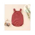 thumbnail image 5 of Franhais Baby Girls Knit Romper, Sleeveless Solid Fall Romper with Pocket for Casual Daily, 5 of 9