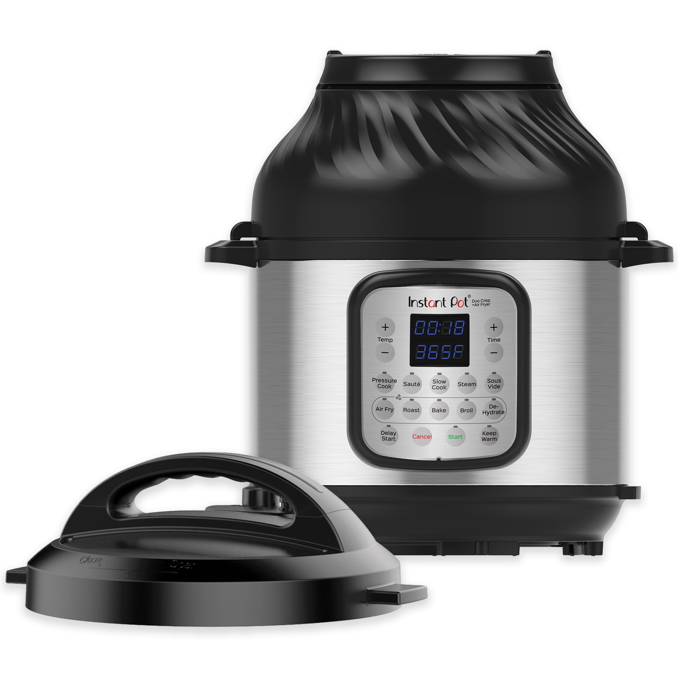 Instant Pot, 6-Quart Duo Crisp, Air Fryer+ Multi-Use Small Pressure Cooker to Roast Bake, Dehydrate & More