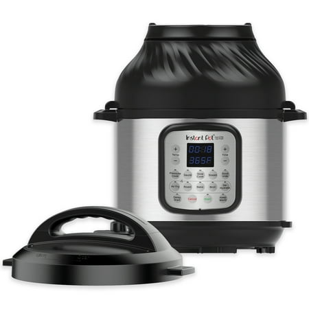 Instant Pot Duo Crisp 11-in-1 Air Fryer and Electric Pressure Cooker Combo with Multicooker Lids that Air Fries, Steams, Slow Cooks, Sautés, Dehydrates and More, Free App With 1900 Recipes, 6 Quart