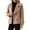 Khaki, variant on Enjoytime Jackets for Women Lapel Double Breasted Long Sleeve Cropped Coat Fashion Cozy Business Casual Fall Winter Outerwear