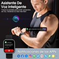thumbnail image 4 of Lostrain Reloj Inteligente Hombre y Mujer,Smartwatch Deportivo 1.96" HD Pantalla táctil con Llamada Bluetooth,Pulsera Inteligente Impermeable Monitor De Frecuencia Cardíaca/SPO2/Presión Arterial, 4 of 5