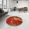 thumbnail image 3 of Ahgly Company Indoor Rectangle Traditional Red Animal Area Rugs, 4' x 6', 3 of 6