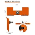 thumbnail image 4 of Ladcaser 3/8" Skid Steer Mount Plate with 2" Removable Trailer Hitch Receiver, Thick Skid Steer Plate Attachment, Universal Skid Loader Tractor Quick Attach Plate, 4 of 7