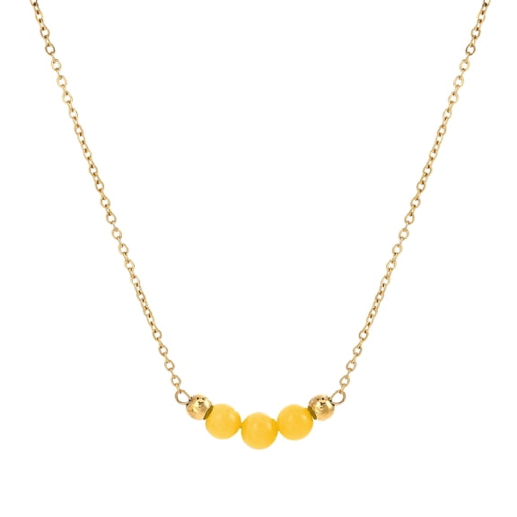 Adjustable Chain Necklace with Genuine Stone Fashionable Neck Jewelry Beads Necklace for Women Seeking Individuality