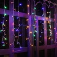 thumbnail image 4 of Cascada de Luces La Merced  Navideña Decorativa Luz Led Multicolor Pastel 500 Focos 8 Funciones Cable Blanco 10 m, 4 of 7