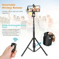 thumbnail image 4 of Trépied pour Bâton de Selfie, Trépied Extensible de 54 Pouces avec Support de Téléphone Portable et Télécommande Sans Fil Rechargeable, Léger, Compatible avec iPhone et Téléphone Android, Caméra, Gopro, 4 of 7