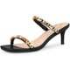 thumbnail image 1 of Sandalias con punta cuadrada y tacones de aguja para mujer negro, EE. UU. 8, 1 of 6