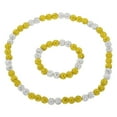 thumbnail image 1 of Conjunto de Collar y Pulsera de Béisbol Uxcell, Collar de 18" y Pulsera de 7.5" (Amarillo Blanco, Paquete de 2), 1 of 6