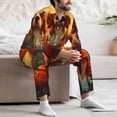 thumbnail image 7 of Naloa Sunset Meditating Dog Men’s Pajamas Set - Long Sleeve Button Down Sleep Shirt and Pajama Bottoms Sleepwear Set-Large, 7 of 7