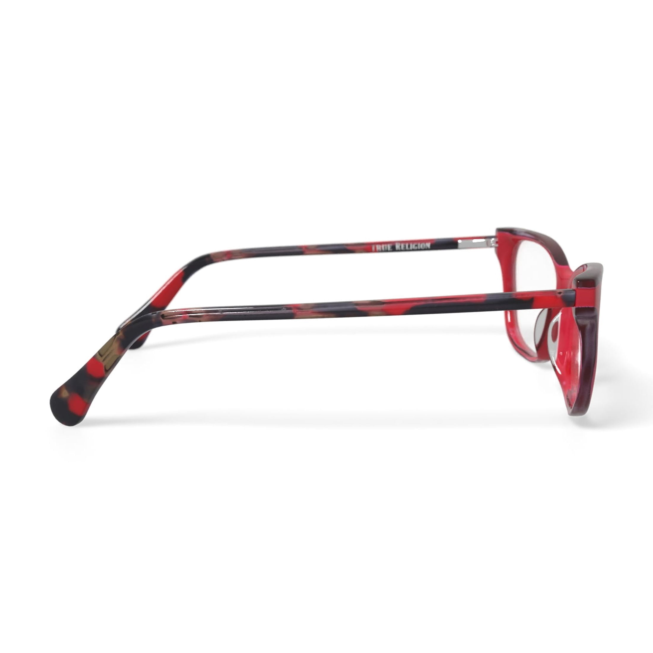 True Religion Women's T037 Square Prescription Eyeglasses with Case, Red