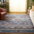 thumbnail image 3 of SAFAVIEH Arizona Aodhagan Aztec Machine Washable Area Rug, Blue/Rust, 8' x 10', 3 of 8