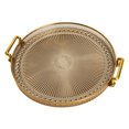 thumbnail image 2 of Plateau de Service Rond Multi-Usage Plateau Décoratif pour Fruits Desserts pour Salle de Bain Marron, 2 of 9