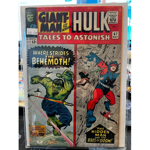 TALES TO ASTONISH #67 VF MARVEL COMIC 1965, Steve Ditko Hulk, Giant-Man Wasp
