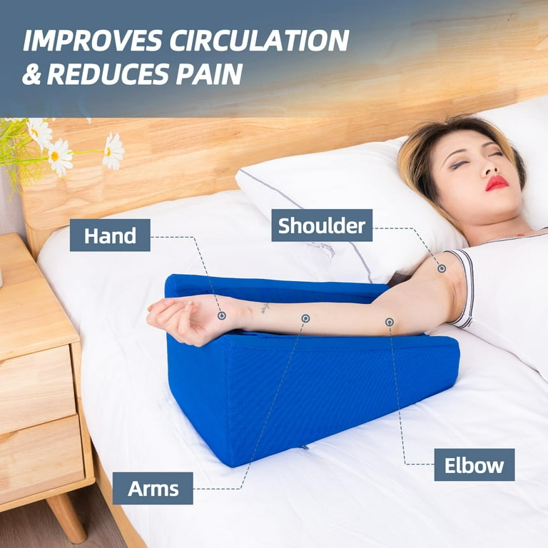 Fanwer Leg Elevation Pillows for After Surgery,Injuries,Rest,Foam Wedge for  Elevating Leg,Leg Pillows for Elevation for Swelling with Handles,Washable