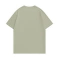thumbnail image 5 of Yteetum Khaki Men's Tee Shirts Summer Solid Color Comfortable Stretch Casual Athletic Pullover Crew Neck Short Sleeve T-shirts Tops L, 5 of 8