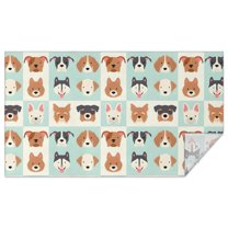 Lovely Dog Breeds Rectangle Tablecloth 60"x102",Waterproof Polyester Rectangle Table Cloth, Wipeable Spillproof Polyester Tablecloth for Dining, Camping, Indoor and Outdoor
